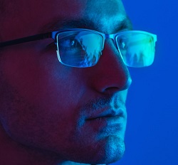 Blue Light Image of person 